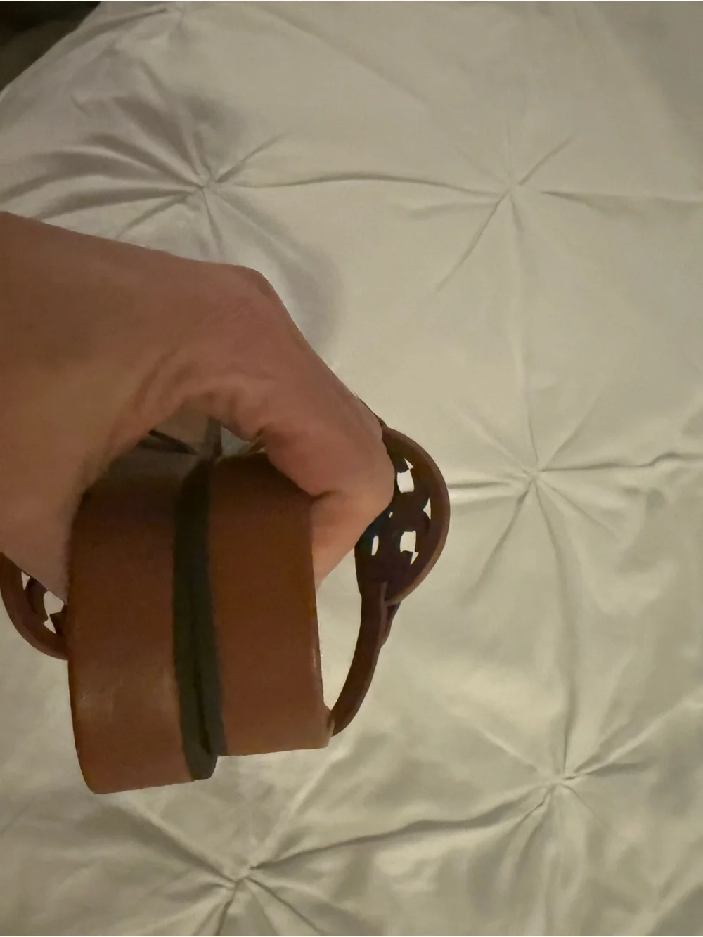 Tory Burch Miller Cloud Leather Sandals Brown